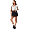 image:imageLYANER Womens High Waist Stretchy Casual Bodycon Summer Mini Skirt with Flap PocketsBlack