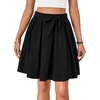 image:imageLYANER Womens High Waist Vinage Skirt Aline Flared Pleated Skater Casual Midi Skirts with BeltBlack