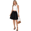 image:imageLYANER Womens High Waist Vinage Skirt Aline Flared Pleated Skater Casual Midi Skirts with BeltBlack
