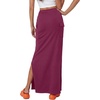 image:imageLYANER Womens High Waisted Bodycon Maxi Skirt Ruched Side Split Pencil Long Skirt with Flap PocketsPure Plum Purple