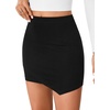 image:imageLYANER Womens High Waisted Bodycon Mini Skirt Casual High Waist Pencil Skirts with Tulip HemBlack