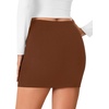 image:imageLYANER Womens High Waisted Bodycon Mini Skirt Casual High Waist Pencil Skirts with Tulip HemBrown
