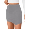 image:imageLYANER Womens High Waisted Bodycon Mini Skirt Casual High Waist Pencil Skirts with Tulip HemGray