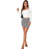 image:imageLYANER Womens High Waisted Bodycon Mini Skirt Casual High Waist Pencil Skirts with Tulip HemGray