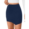 image:imageLYANER Womens High Waisted Bodycon Mini Skirt Casual High Waist Pencil Skirts with Tulip HemNavy Blue