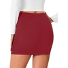 image:imageLYANER Womens High Waisted Bodycon Mini Skirt Casual High Waist Pencil Skirts with Tulip HemWine Red