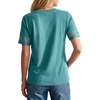 image:imageLYANER Womens Hollow Out Short Sleeve V Neck Dressy Casual Blouse Top ShirtsTeal Blue