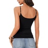 image:imageLYANER Womens Lace V Neck Camisole Adjustable Spaghetti Strap Cami Tops Sleeveless Tank ShirtsBlack