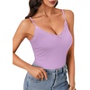 image:imageLYANER Womens Lace V Neck Camisole Adjustable Spaghetti Strap Cami Tops Sleeveless Tank ShirtsLight Purple