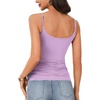 image:imageLYANER Womens Lace V Neck Camisole Adjustable Spaghetti Strap Cami Tops Sleeveless Tank ShirtsLight Purple
