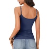 image:imageLYANER Womens Lace V Neck Camisole Adjustable Spaghetti Strap Cami Tops Sleeveless Tank ShirtsNavy Blue