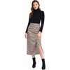 image:imageLYANER Womens Leopard Print Side Split High Waist Zipper Midi SkirtCoffee