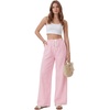 image:imageLYANER Womens Low Rise Striped Pants Wide Leg Cotton Elastic Drawstring Pajama Lounge Wear SleepweaPink