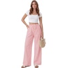 image:imageLYANER Womens Low Rise Striped Pants Wide Leg Cotton Elastic Drawstring Pajama Lounge Wear SleepweaPure Red