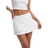 image:imageLYANER Womens Low Waist Side Zipper Y2k Mini Skorts Skirts with ShortsWhite