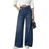 image:imageLYANER Womens Mid Rise Baggy Wide Leg Casual Streetwear Jeans Denim Pants with PocketsDark Blue