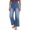 image:imageLYANER Womens Mid Rise Straight Leg Vintage Denim Jeans with PocketsBlue