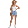 image:imageLYANER Womens Mid Rise Wide Leg Baggy Casual Vintage Denim Jean Shorts with PocketsLight Blue