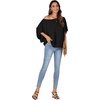 image:imageLYANER Womens Off Shoulder Tops Oversized Batwing Sleeve Loose Blouses Casual Tunic ShirtBlack