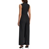 image:imageLYANER Womens Ribbed Zipper V Neck Sleeveless Wide Leg Casual Long Pants Romper JumpsuitsBlack