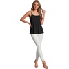 image:imageLYANER Womens Ruffle Sleeveless Scoop Neck Spaghetti Strap Casual Cami Tank TopBlack