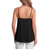 image:imageLYANER Womens Ruffle Sleeveless Scoop Neck Spaghetti Strap Casual Cami Tank TopBlack
