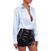 image:imageLYANER Womens Satin Blouse Long Sleeve Silk Button Down Shirts Work Office Dressy TopsLigth Blue