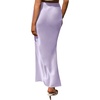 image:imageLYANER Womens Satin Silk High Waist Pleated Flared Bodycon Maxi SkirtLight Purple