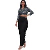 image:imageLYANER Womens Skirt Fringe Side Tassel Elastic Waist Slim Bodycon Long Maxi Pencil Skirts for ClubBlack