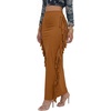 image:imageLYANER Womens Skirt Fringe Side Tassel Elastic Waist Slim Bodycon Long Maxi Pencil Skirts for ClubCaramel
