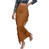 image:imageLYANER Womens Skirt Fringe Side Tassel Elastic Waist Slim Bodycon Long Maxi Pencil Skirts for ClubCaramel