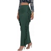 image:imageLYANER Womens Skirt Fringe Side Tassel Elastic Waist Slim Bodycon Long Maxi Pencil Skirts for ClubDark Green