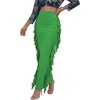 image:imageLYANER Womens Skirt Fringe Side Tassel Elastic Waist Slim Bodycon Long Maxi Pencil Skirts for ClubGrass Green