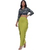 image:imageLYANER Womens Skirt Fringe Side Tassel Elastic Waist Slim Bodycon Long Maxi Pencil Skirts for ClubLight Green