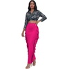 image:imageLYANER Womens Skirt Fringe Side Tassel Elastic Waist Slim Bodycon Long Maxi Pencil Skirts for ClubRose