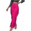 image:imageLYANER Womens Skirt Fringe Side Tassel Elastic Waist Slim Bodycon Long Maxi Pencil Skirts for ClubRose