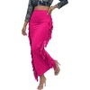 image:imageLYANER Womens Skirt Fringe Side Tassel Elastic Waist Slim Bodycon Long Maxi Pencil Skirts for ClubRose