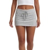image:imageLYANER Womens Stretchy Mid Rise Drawstring Side Slit Going Out Mini Skirt with ShortsLight Gray