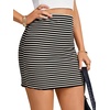 image:imageLYANER Womens Stripe Elastic Waist Bodycon High Waisted Sexy Mini SkirtsBlack