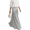 image:imageLYANER Womens Striped High Waisted Ruched Ruffle Flowy A Line Boho Maxi SkirtsBlack