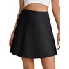image:imageLYANER Womens Tie Side Wrap High Waist Ruffle A Line Elegant Mini SkirtBlack