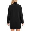 image:imageLYANER Womens Turtleneck Long Sleeve Side Slit Dressy Casual Mini Shift DressBlack