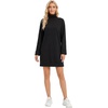 image:imageLYANER Womens Turtleneck Long Sleeve Side Slit Dressy Casual Mini Shift DressBlack