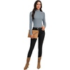 image:imageLYANER Womens Turtleneck Sweaters Long Sleeve Ribbed Knit Fitted Pullover Sweater Soft Thermal Underwear TeeHaze Blue