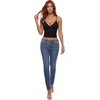 image:imageLYANER Womens V Neck Spaghetti Straps Sleeveless Crop Cami TopsBlack