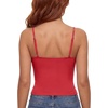 image:imageLYANER Womens V Neck Spaghetti Straps Sleeveless Crop Cami TopsRed