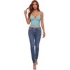 image:imageLYANER Womens V Neck Spaghetti Straps Sleeveless Crop Cami TopsSky Blue