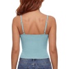 image:imageLYANER Womens V Neck Spaghetti Straps Sleeveless Crop Cami TopsSky Blue