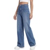 image:imageLYANER Womens Wide Leg Jeans High Waist Button Down Straight Denim Pants Stretchy Baggy JeanBlue