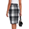 image:imageLYANER Womens Wool Plaid Skirt Elegant High Waist Zipper Bodycon Fall Pencil Midi Knee Length SkirtsBlack 420
